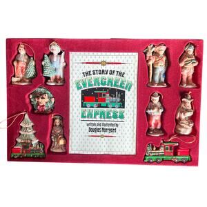 The Story of the Evergreen Express Porcelain Figurines Ornament Set Vintage